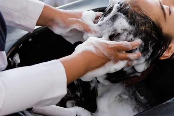 hair treatment in a hair salon in Waco, TX